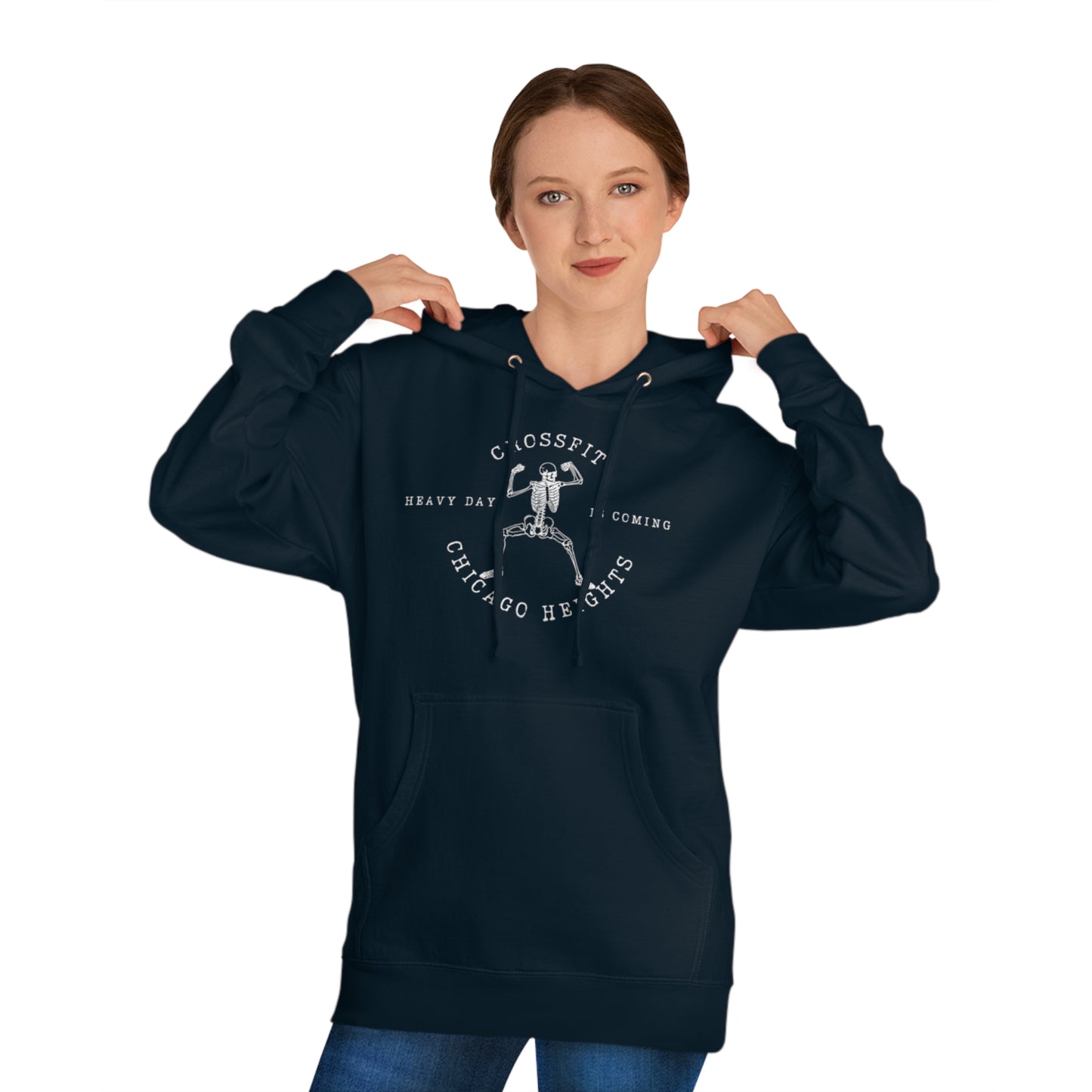 Skeleton Heavy Day Pull over Hoodie