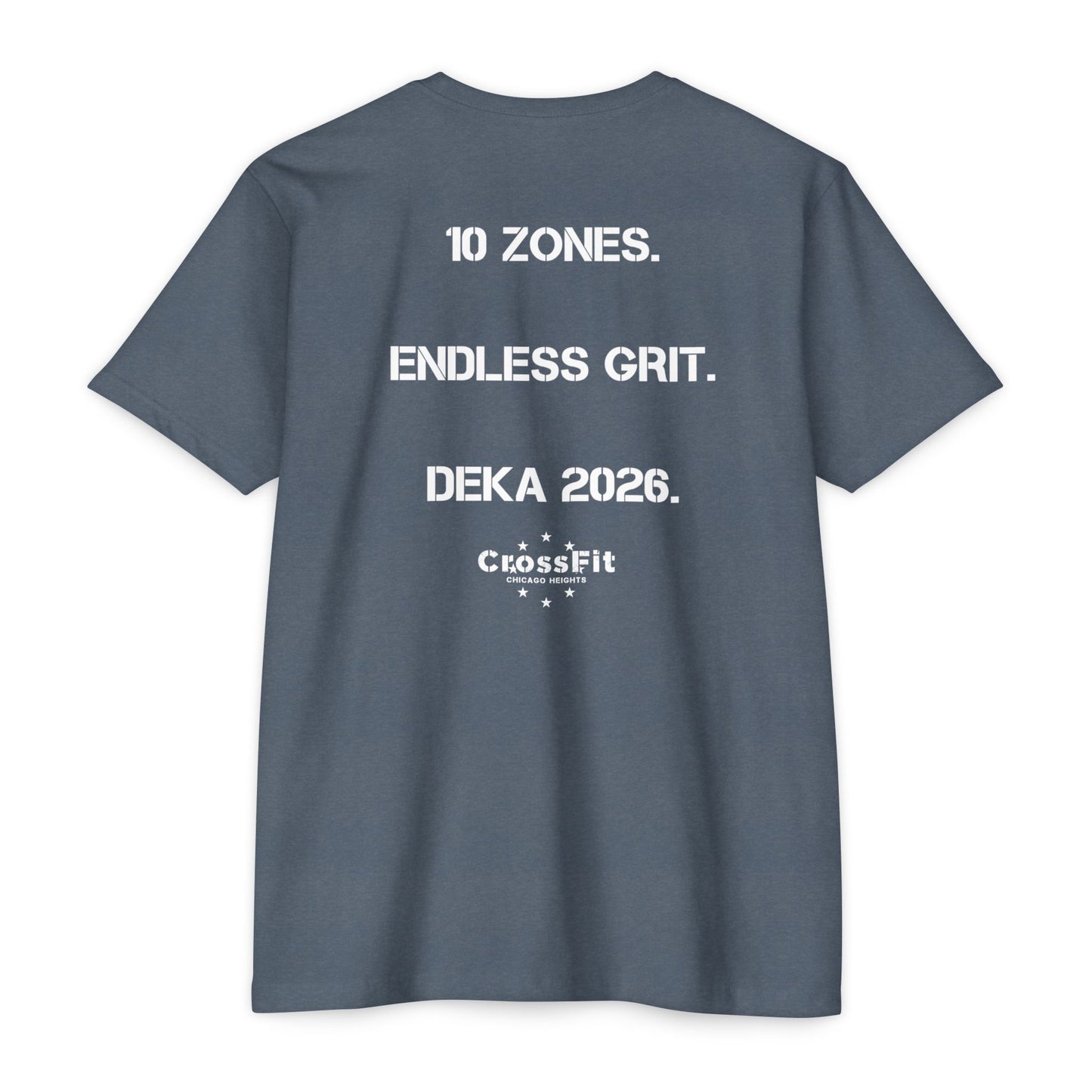 CrossFit DEKA 2026 T-Shirt — "10 Zones. Endless Grit." Athletic Tee