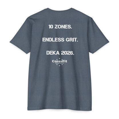 CrossFit DEKA 2026 T-Shirt — "10 Zones. Endless Grit." Athletic Tee