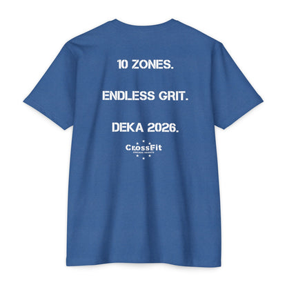 CrossFit DEKA 2026 T-Shirt — "10 Zones. Endless Grit." Athletic Tee