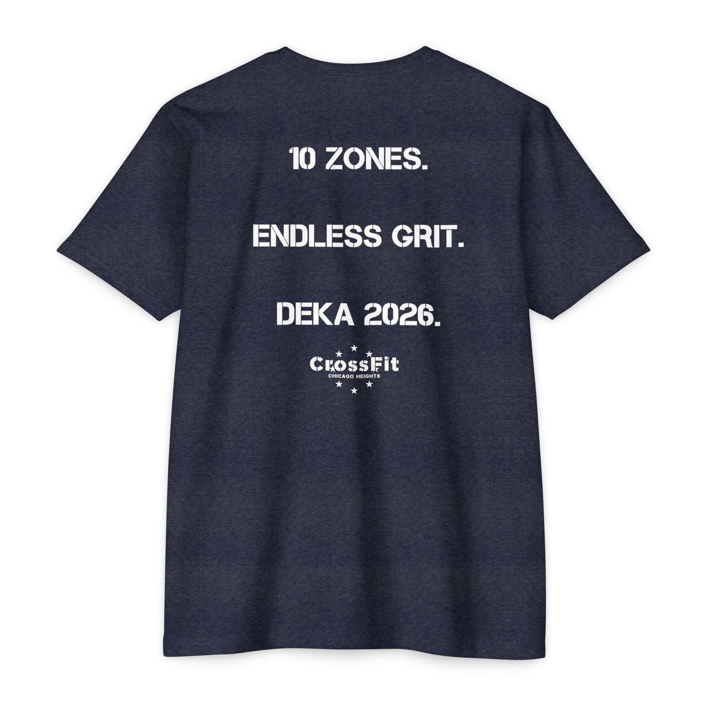 CrossFit DEKA 2026 T-Shirt — "10 Zones. Endless Grit." Athletic Tee