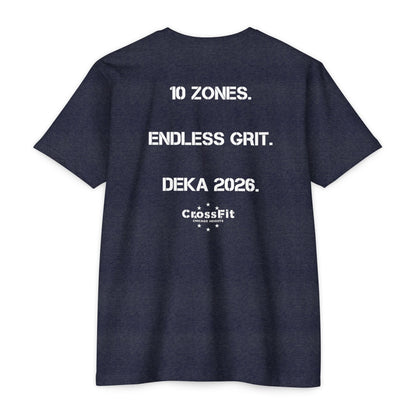 CrossFit DEKA 2026 T-Shirt — "10 Zones. Endless Grit." Athletic Tee